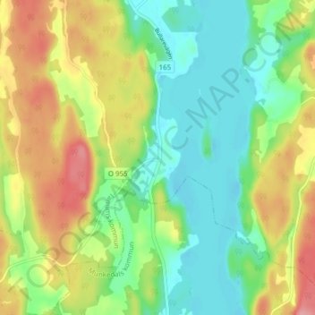 Smeviken topographic map, elevation, terrain