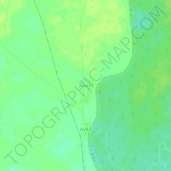 Awah topographic map, elevation, terrain