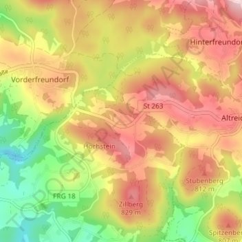 Saghäuser topographic map, elevation, terrain