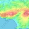 Menez Kergreis topographic map, elevation, terrain