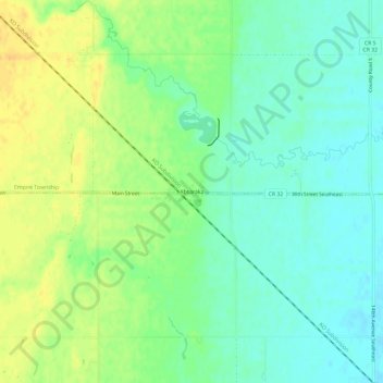 Absaraka topographic map, elevation, terrain