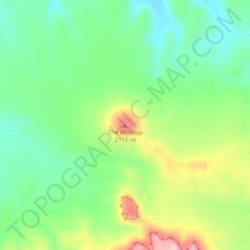 The Wickiup topographic map, elevation, terrain