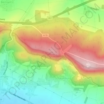 Oberberg topographic map, elevation, terrain