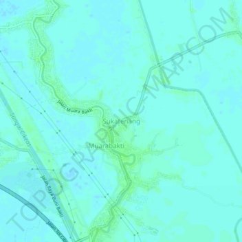Sukatenang topographic map, elevation, terrain