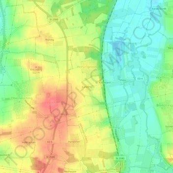 Lupperg topographic map, elevation, terrain
