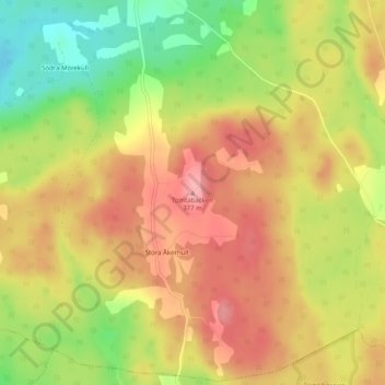 Tomtabacken topographic map, elevation, terrain