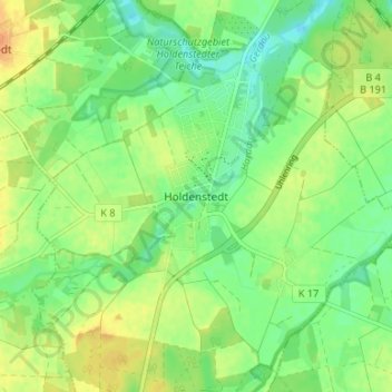 Holdenstedt topographic map, elevation, terrain