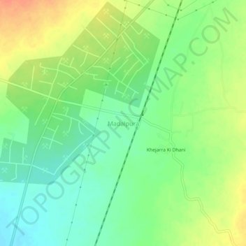 Madalpura topographic map, elevation, terrain