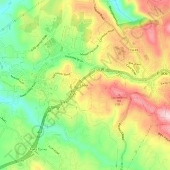 Apex topographic map, elevation, terrain