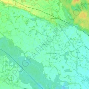Dietzen topographic map, elevation, terrain