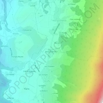 Buisson Dessous topographic map, elevation, terrain