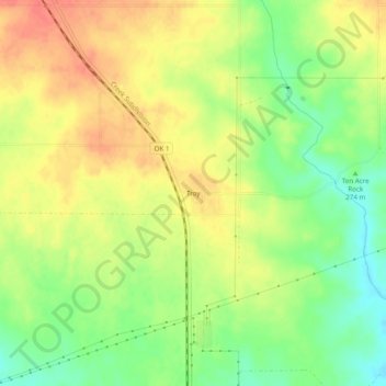 Troy topographic map, elevation, terrain