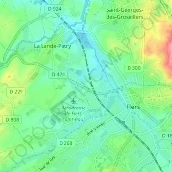 La Briqueterie topographic map, elevation, terrain