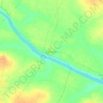 Sanlapur topographic map, elevation, terrain