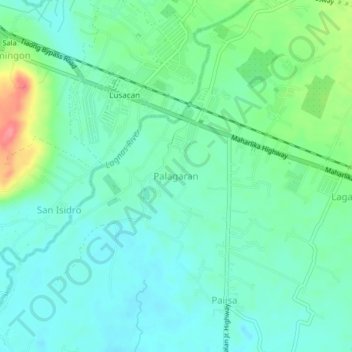 Palagaran topographic map, elevation, terrain