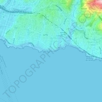 Boccadasse topographic map, elevation, terrain