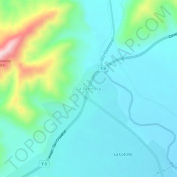 La Arenosa topographic map, elevation, terrain