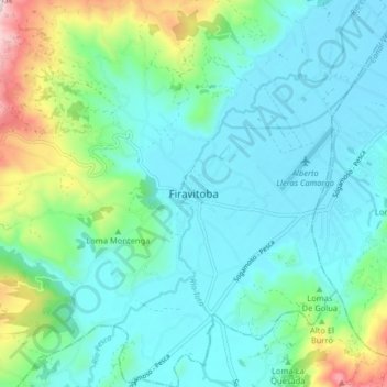 Firavitoba topographic map, elevation, terrain