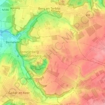 Gasthuis topographic map, elevation, terrain