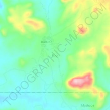 Kogi topographic map, elevation, terrain