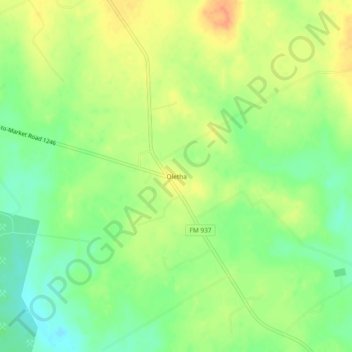 Oletha topographic map, elevation, terrain