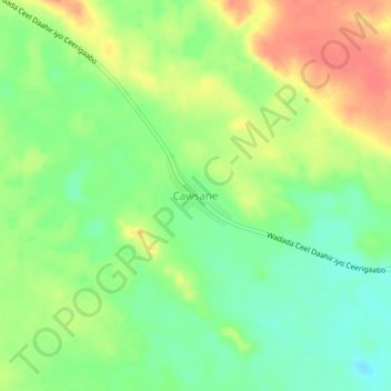 Cawsane topographic map, elevation, terrain