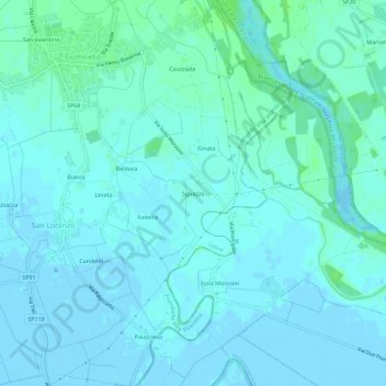 Sguazzo topographic map, elevation, terrain