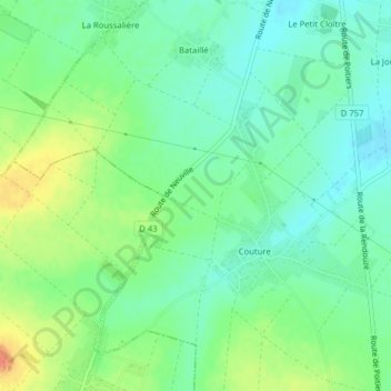 Le Guet topographic map, elevation, terrain