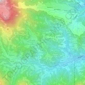 Ulbe topographic map, elevation, terrain