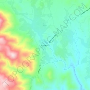 Bridgeport topographic map, elevation, terrain