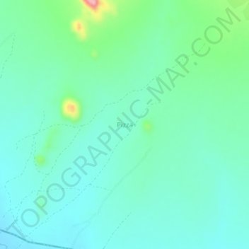 Pizza topographic map, elevation, terrain