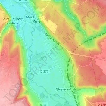 Soquence topographic map, elevation, terrain