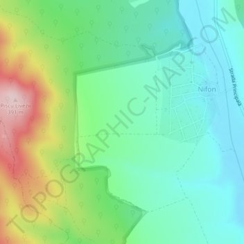 Islazu topographic map, elevation, terrain
