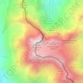 Grotte du Paradis topographic map, elevation, terrain