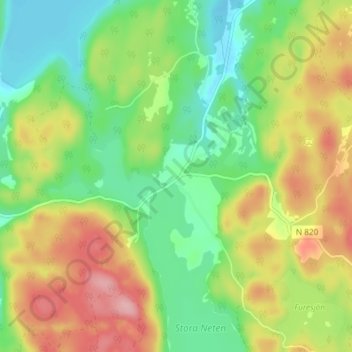 Nösslinge topographic map, elevation, terrain