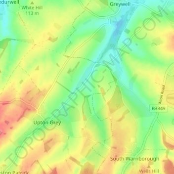 Bidden topographic map, elevation, terrain