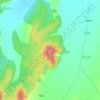 大肚山 topographic map, elevation, terrain