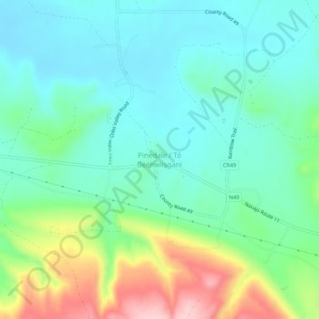 Pinedale topographic map, elevation, terrain