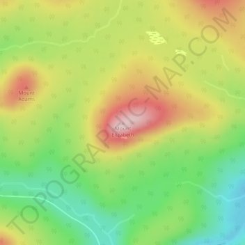 Mount Elizabeth topographic map, elevation, terrain