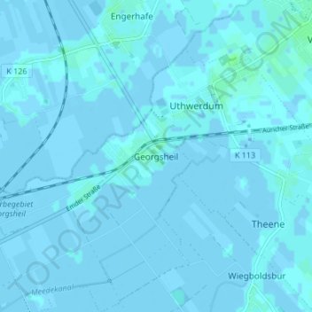 Georgsheil topographic map, elevation, terrain