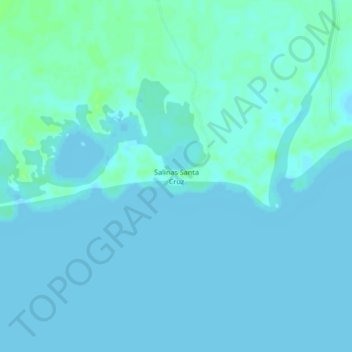 Salinas Santa Cruz topographic map, elevation, terrain
