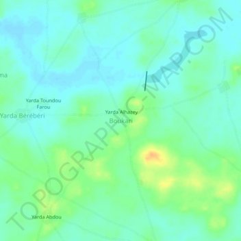 Boukari topographic map, elevation, terrain