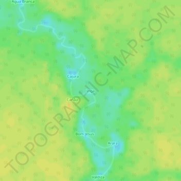 Inga topographic map, elevation, terrain