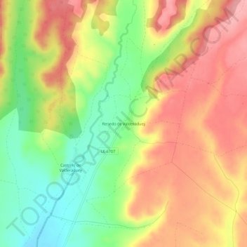 Renedo de Valderaduey topographic map, elevation, terrain