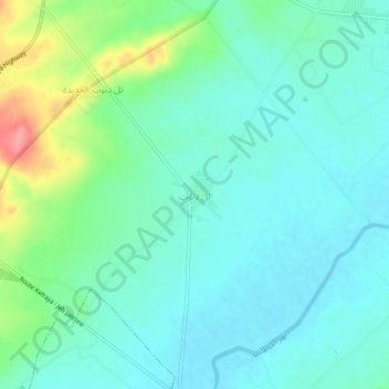 Tall Znoub topographic map, elevation, terrain