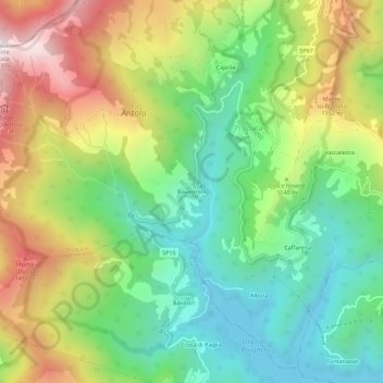 Bavastrelli topographic map, elevation, terrain