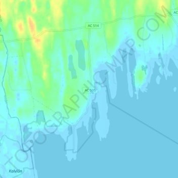 Lakabäcken topographic map, elevation, terrain
