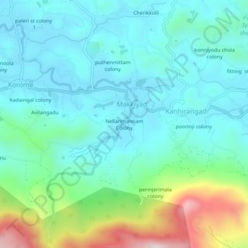 Nellarimannam Colony topographic map, elevation, terrain