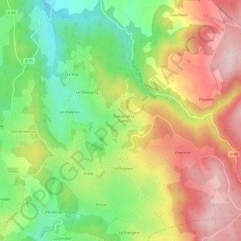 Freydevialle topographic map, elevation, terrain