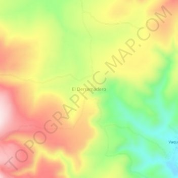 El Derramadero topographic map, elevation, terrain